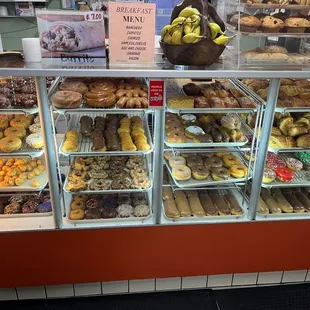 a display of donuts and pastries