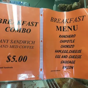 Breakfast combos