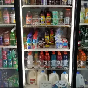 Available drinks to buy