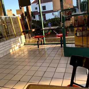 Photo is the inside of the building.