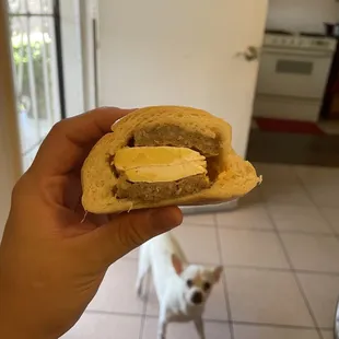 Sausage and egg kolache