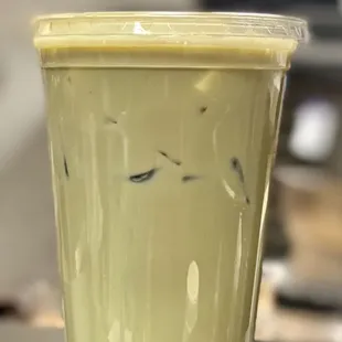 a cup of matcha green tea