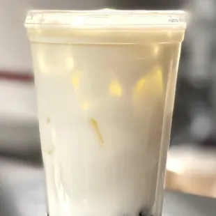 coconut milk in a plastic cup