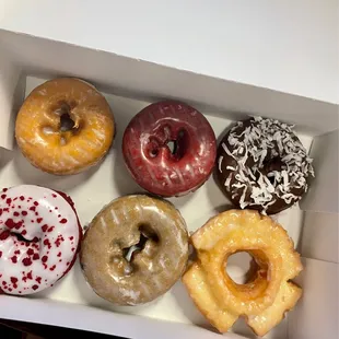 Close up of cake donuts!