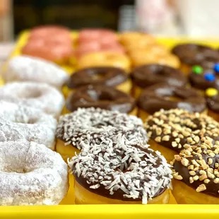 Powdered sugar 
peanut, coconut...topping!