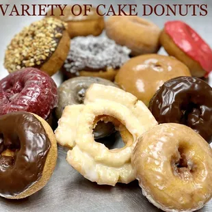 Variety of cake donuts!