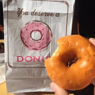Orange glazed cake donut -- so good!