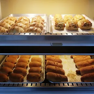 a display of baked goods