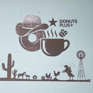 a coffee cup with a cowboy on it
