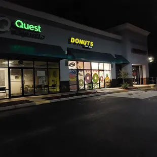 Right next to the the Quest, perfect spot for a Donut shop ;)