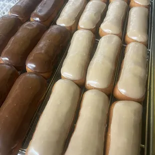 Chocolate bars and maple bars