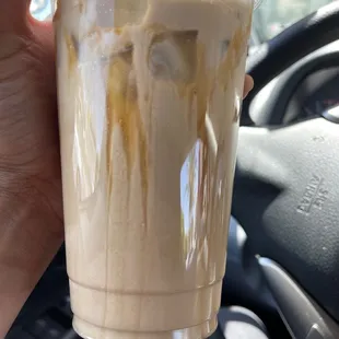 Caramel Ice Coffee with almond milk