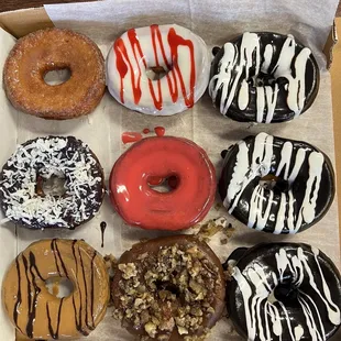 A medium party pack of donuts