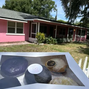 Triple Ube, Boston Crème, Lemon Glaze Blueberry Jam, and Cherry Pie a la mode