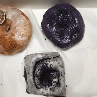 Key Lime, Ube, and Ube Cinnamon Roll