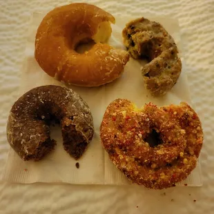a variety of donuts