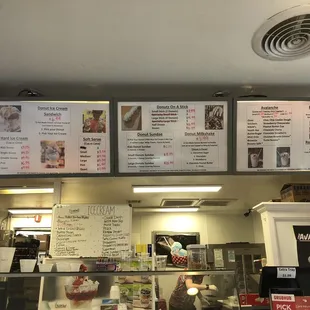 Icecream menu