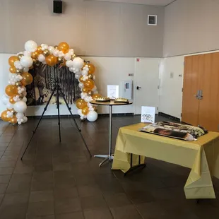 Photobooth set-up for a baby shower at Donworth Hall