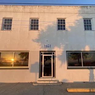 the front of a building