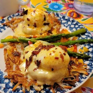 Special: crab eggs benedict and jalpeno bacon