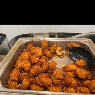 Look for these bad boys on the Sunday buffet. House made tater tots with cheese. Incredible!