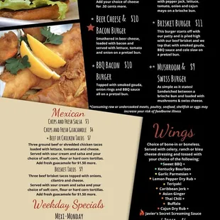 Updated Menu 2/21/2020