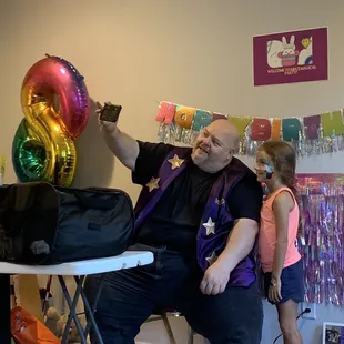 Doodad and the birthday girl assistant. Such a fun time and special memory. Thank you Doodad!