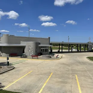 Location from patio area. They offer dine in, outside patio, and drive in.