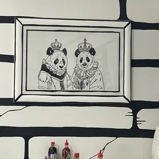 One of the cool drawings on the wall