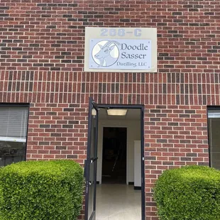 the entrance to the building
