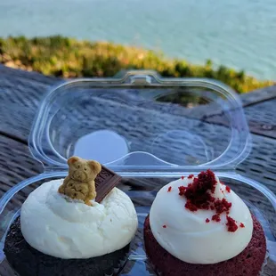Smores and red velvet.