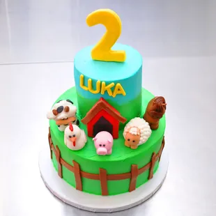 Farm Animal Cake