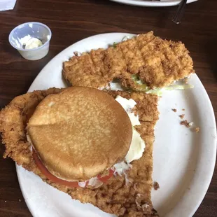 My tenderloin after I trimmed it down to a more manageable sandwich