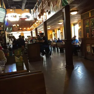 the inside of a restaurant
