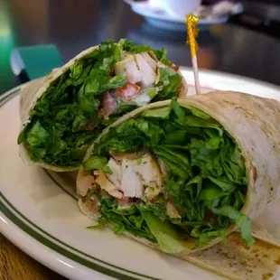 Chicken Bacon Wrap - Tasted good, lots of romaine lettuce compared to meat.