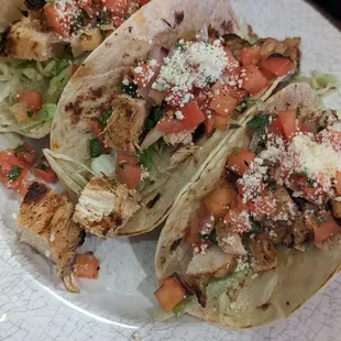 Blackened chicken tacos