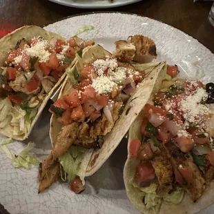 Blackened chicken taco