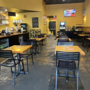 Inside dining area, clean and spacious