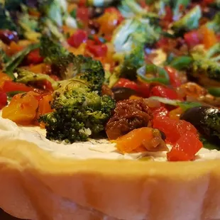 Roasted veggie tart