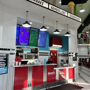 Order counter for food and ice cream