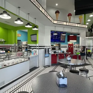 Ice cream ordering is separate from the food ordering.