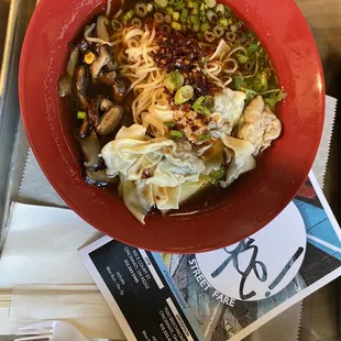 Pork and shrimp wonton shoyu ramen