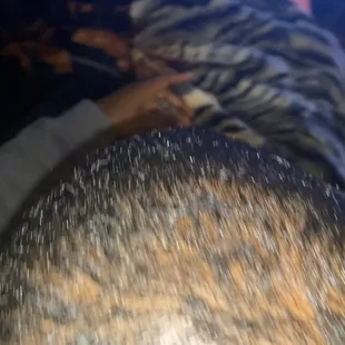 As you can the back of head he took no care and most of dye, washed out but you can he didn't take the time to blend my hair