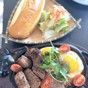 Sizzling steak  filet mignon beef