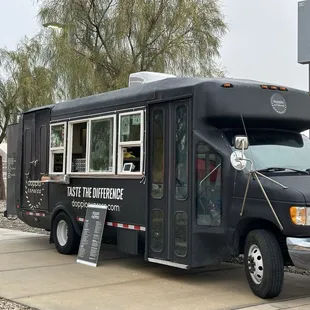a black food truck