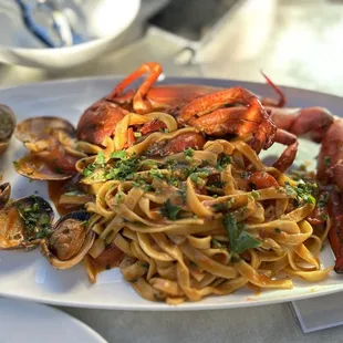 Chef&apos;s Special pasta with Lobster  and Clams