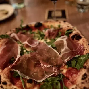 Margherita pizza  with Arugula &amp; Prosciutto delicious