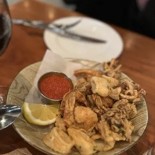 Fried Calamari and Shrimp