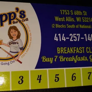 8th breakfast is free.