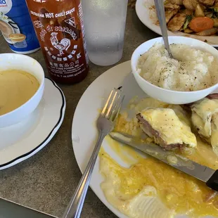 Classic eggs Benedict with hollandaise sauce that is the bomb!